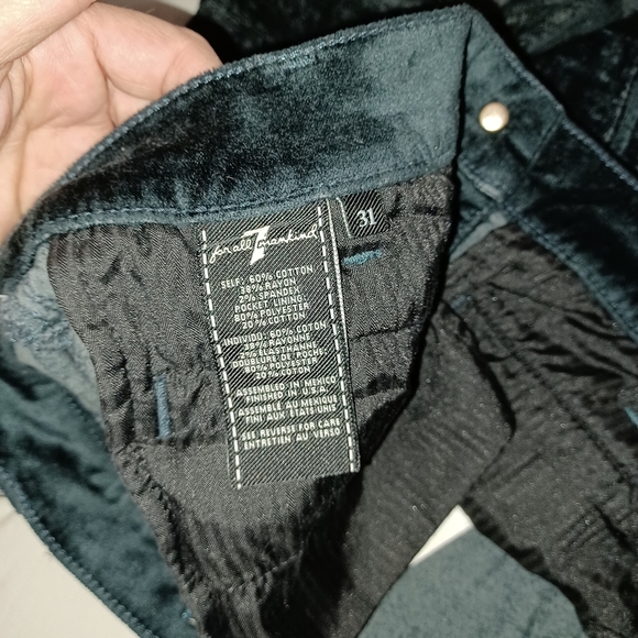 7 FOR ALL MANKIND BUTTON DOWN VELVET MINI SKIRT SI - Picture 12 of 12